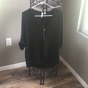 Black chiffon blouse
